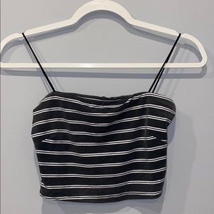 mandee dark grey noodle strap crop top!